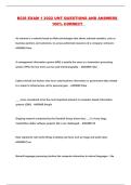 BCIS EXAM 1 2022 UNT QUESTIONS AND ANSWERS 100&percnt; CORRECT 