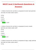 NICET Level 2 Earthwork Exam 2025 Newest Updated Questions and Correct Answers &lpar;2025 &sol; 2026&rpar; &lpar;Verified Answers by Expert&rpar; &lpar;100&percnt; Guaranteed Pass&rpar;