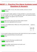 NICET 1 - Practice Fire Alarm Systems Level I Exam 2025 Newest Updated Questions and Correct Answers &lpar;2025 &sol; 2026&rpar; &lpar;Verified Answers by Expert&rpar; &lpar;100&percnt; Guaranteed Pass&rpar;