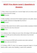 NICET Fire Alarm Level 1 Exam 2025 Newest Updated Questions and Correct Answers &lpar;2025 &sol; 2026&rpar; &lpar;Verified Answers by Expert&rpar; &lpar;100&percnt; Guaranteed Pass&rpar;