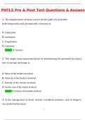 PHTLS Pre & Post Test 2025 Newest Updated Questions and Correct Answers &lpar;2025 &sol; 2026&rpar; &lpar;Verified Answers by Expert&rpar;