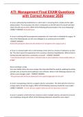 ATI&colon; Management Final EXAM Questions with Correct Answer 2026