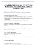 ATI MEDSURG 28&colon; ECG AND DYSRHYTHMIA MONITORING QUESTIONS WITH CORRECT ANSWERS 2026