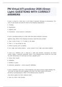 PN Virtual ATI predictor 2026 &lpar;Green  Light&rpar; QUESTIONS WITH CORRECT  ANSWERS