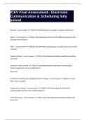 ICEV Final Assessment - Electronic Communication & Scheduling fully solved