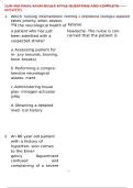 NUR 400 FINAL EXAM NCLEX STYLE QUESTIONS AND COMPLETE ANSWERS