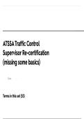 ATSSA Traffic Control Supervisor Re-certification 2026&sol; 2027 Complete Questions and Answers with Solution
