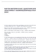 NUR 634 MIDTERM EXAM 1 &vert;QUESTIONS WITH 100&percnt;CORRECT ANSWERS&vert;VERIFIED&vert;LATEST UPDATE 2025&excl;&excl;