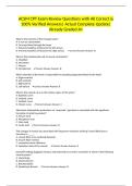 ACSM CPT Exam Review Questions with All Correct & 100&percnt; Verified Answers&vert; Actual Complete Update&vert; Already Graded A&plus;