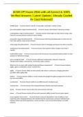 ACSM CPT Exam-2026 with all Correct & 100&percnt; Verified Answers &vert;Latest Update&vert; Already Graded A&plus; &lpar;Just Released&rpar;