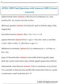 APMA 1090 Final Questions with Answers &lpar;100&percnt; Correct  Answers&rpar;