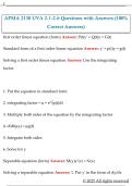 APMA 2130 UVA 2&period;1-2&period;6 Questions with Answers &lpar;100&percnt;  Correct Answers&rpar;