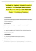 Test Bank For Kaplan & Sadock&rsquo;s Synopsis of Psychiatry 12th Edition By Robert Boland&semi; Marica Verdiun&semi; Pedro Ruiz 9781975145569 Chapter 1-35 Complete Summary &period;