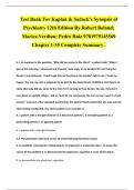 Test Bank For Kaplan & Sadock&rsquo;s Synopsis of Psychiatry 12th Edition By Robert Boland&semi; Marica Verdiun&semi; Pedro Ruiz 9781975145569 Chapter 1-35 Complete Summary &period;