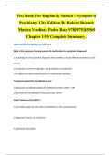 Test Bank For Kaplan & Sadock&rsquo;s Synopsis of Psychiatry 12th Edition By Robert Boland&semi; Marica Verdiun&semi; Pedro Ruiz 9781975145569 Chapter 1-35 Complete Summary &period;