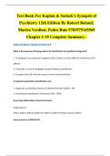 Test Bank For Kaplan & Sadock&rsquo;s Synopsis of Psychiatry 12th Edition By Robert Boland&semi; Marica Verdiun&semi; Pedro Ruiz 9781975145569 Chapter 1-35 Complete Summary &period;