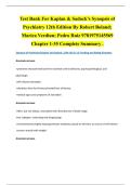 Test Bank For Kaplan & Sadock&rsquo;s Synopsis of Psychiatry 12th Edition By Robert Boland&semi; Marica Verdiun&semi; Pedro Ruiz 9781975145569 Chapter 1-35 Complete Summary &period;