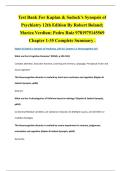 Test Bank For Kaplan & Sadock&rsquo;s Synopsis of Psychiatry 12th Edition By Robert Boland&semi; Marica Verdiun&semi; Pedro Ruiz 9781975145569 Chapter 1-35 Complete Summary &period;