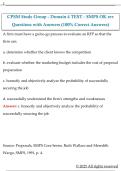 CPSM Study Group - Domain 4 TEST - SMPS OK rev  Questions with Answers &lpar;100&percnt; Correct Answers&rpar;