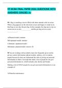 FIT BCBA FINAL PAPER 2026 QUESTIONS WITH ANSWERS GRADED A&plus;