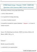 CPSM Study Group - Domain 1 TEST - SMPS OK   Questions with Answers &lpar;100&percnt; Correct Answers&rpar;
