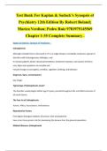 Test Bank For Kaplan & Sadock&rsquo;s Synopsis of Psychiatry 12th Edition By Robert Boland&semi; Marica Verdiun&semi; Pedro Ruiz 9781975145569 Chapter 1-35 Complete Summary &period;