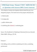 CPSM Study Group - Domain 3 TEST - SMPS OK 2013  rev Questions with Answers &lpar;100&percnt; Correct Answers&rpar;