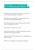 FIT BCBA COMPREHENSIVE EXAM 2026 QUESTIONS WITH SOLUTIONS GRADED A&plus;