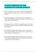 FIT BCBA EXAMINATION TEST 2026 QUESTIONS WITH ANSWERS GRADED A&plus;