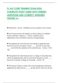 FL ALF CORE TRAINING EXAM 2026 COMPLETE STUDY GUIDE WITH VERIFIED QUESTIONS AND CORRECT ANSWERS GRADED A&plus;