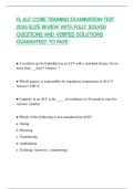 FL ALF CORE TRAINING EXAMINATION TEST 2026 ELITE REVIEW WITH FULLY SOLVED QUESTIONS AND VERIFIED SOLUTIONS GUARANTEED TO PASS