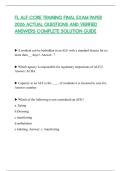 FL ALF CORE TRAINING FINAL EXAM PAPER 2026 ACTUAL QUESTIONS AND VERIFIED ANSWERS COMPLETE SOLUTION GUIDE