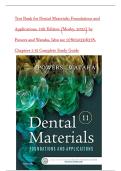 Test Bank for Dental Materials&semi; Foundations and Applications&comma; 11th Edition &lpar;Mosby&comma; 2016&rpar; by Powers and Wataha&comma; Isbn no&semi; 9780323316378&comma; &lpar;Chapters 1-15&rpar; Complete Study Guide&excl;&excl;&excl;&excl;&excl;