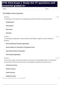 HTM 2314 Exam 1 Study Set VT questions well answered graded A&plus;