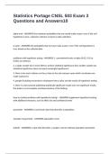 Statistics Portage CNSL 503 Exam 3 Questions and Answers