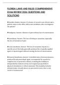 FLORIDA LAWS AND RULES COMPREHENSIVE EXAM REVIEW 2026 QUESTIONS AND SOLUTIONS