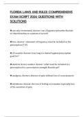 FLORIDA LAWS AND RULES COMPREHENSIVE EXAM SCRIPT 2026 QUESTIONS WITH SOLUTIONS