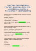 BSG FINAL EXAM &vert; BUSINESS STRATEGY GAME FINAL EXAM STUDY GUIDE &vert; DOWNLOAD FOR A GUARANTEED A&plus; &vert; 2025&sol;2026 GUIDE 