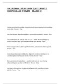 CM 150 EXAM 1 STUDY GUIDE &vert; 2025 UPDATE &vert; QUESTIONS AND ANSWERS &vert; GRADED A&plus;