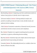 SMPS CPSM Domain 1&colon; Marketing Research - Key Terms  &lpar;refreshed&rpar; Questions with Answers &lpar;100&percnt; Correct  Answers&rpar;