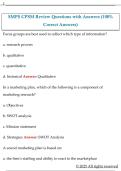 SMPS CPSM Review Questions with Answers &lpar;100&percnt;  Correct Answers&rpar;