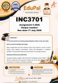 INC3701 Assignment 4 &lpar;COMPLETE ANSWERS&rpar; 2026 - DUE 17 July 2026