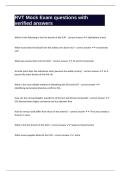 RVT Mock Exam questions with verified answers