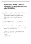 FLORIDA PUBLIC ADJUSTER STATE TEST EXAMINATION TEST COMPLETE QUESTIONS AND ANSWERS 2026