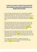 FLORIDA 2-20 AGENTS LICENSE EXAM QUESTIONS  WITH COMPLETE SOLUTIONS GUARANTEED PASS  BRAND NEW 2025&sol;2026