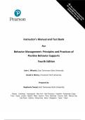 Solutions Manual & Test Bank For Behavior Management&colon; Principles and Practices of Positive Behavior Supports 4th Edition by John J&period; Wheeler