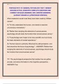 PORTAGE PSYC 101 GENERAL PSYCHOLOGY TEST 1 NEWEST  2025&sol;2026 ACTUAL EXAM WITH COMPLETE QUESTIONS AND  CORRECT DETAILED ANSWERS &lpar;100&percnt; VERIFIED ANSWERS&rpar;  &vert;ALREADY GRADED A&plus;&vert; &vert;&vert;PROFESSOR VERIFIED&vert;&vert;