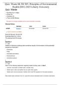 Quiz&colon; Waste HLTH 505&colon; Principles of Environmental Health &lpar;D01&rpar; 2025 Liberty University