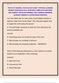PSYCH 101 GENERAL PSYCHOLOGY EXAM 1 PORTAGE LEARNING  NEWEST 2025&sol;2026 ACTUAL EXAM WITH COMPLETE QUESTIONS  AND CORRECT DETAILED ANSWERS &lpar;100&percnt; VERIFIED ANSWERS&rpar;  &vert;ALREADY GRADED A&plus;&vert; &vert;&vert;PROFESSOR VERIFIED&vert;&vert; 