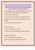 PSYCH 101 GENERAL PSYCHOLOGY EXAM 2 PORTAGE LEARNING  NEWEST 2025&sol;2026 ACTUAL EXAM WITH COMPLETE QUESTIONS  AND CORRECT DETAILED ANSWERS &lpar;100&percnt; VERIFIED ANSWERS&rpar;  &vert;ALREADY GRADED A&plus;&vert; &vert;&vert;PROFESSOR VERIFIED&vert;&vert;